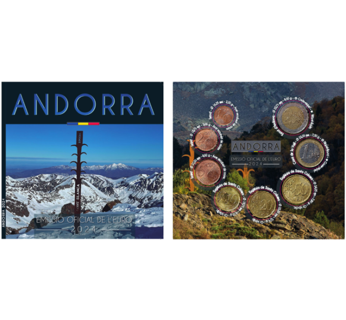Andorra Euro coin set BU 2024 for 37.50 € ✅