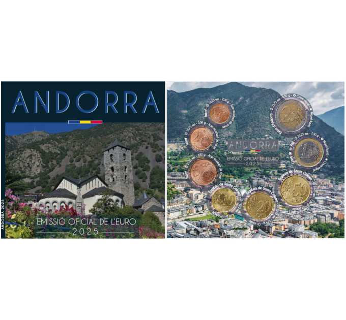 Andorra Euro Cartera BU 2025 por 32.50 € ✅