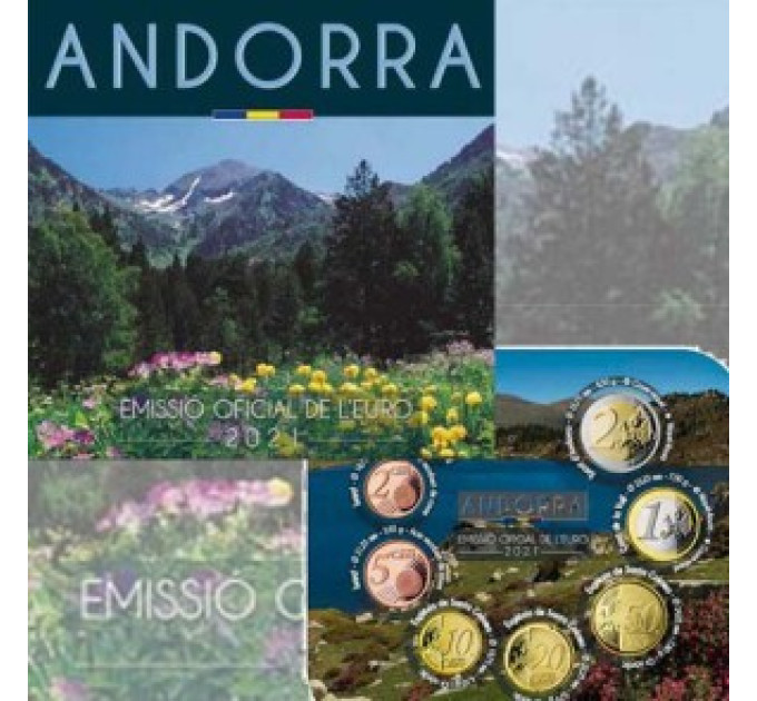 Andorra Euro coin set BU 2021 for 39.50 € ✅