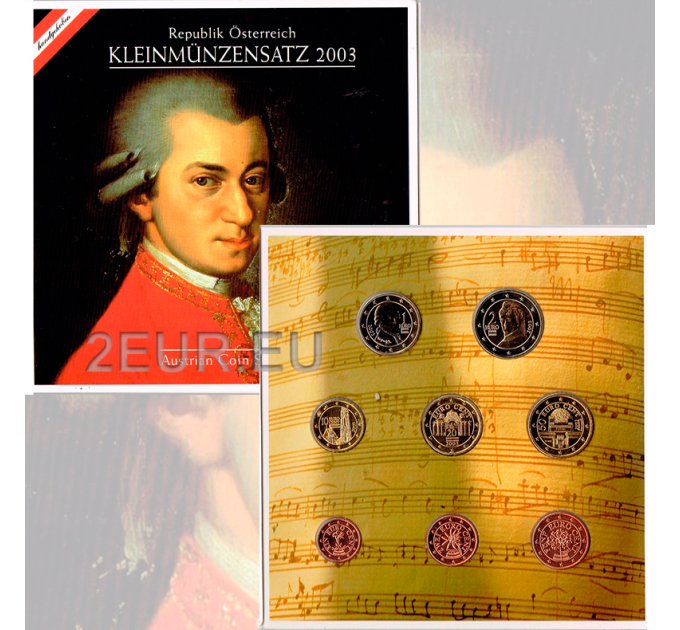 Austria Cartera Euro BU 2003 por 26.00 € ✅