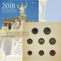 Austria Cartera Euro BU 2018 - Centenario de la República de Austria