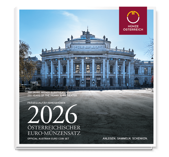 Austria Euro coin set BU 2026 - 250 YEARS OF THE BURGTHEATER for 52.50 € ✅