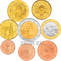 Austria Euro coin set UNC 2011
