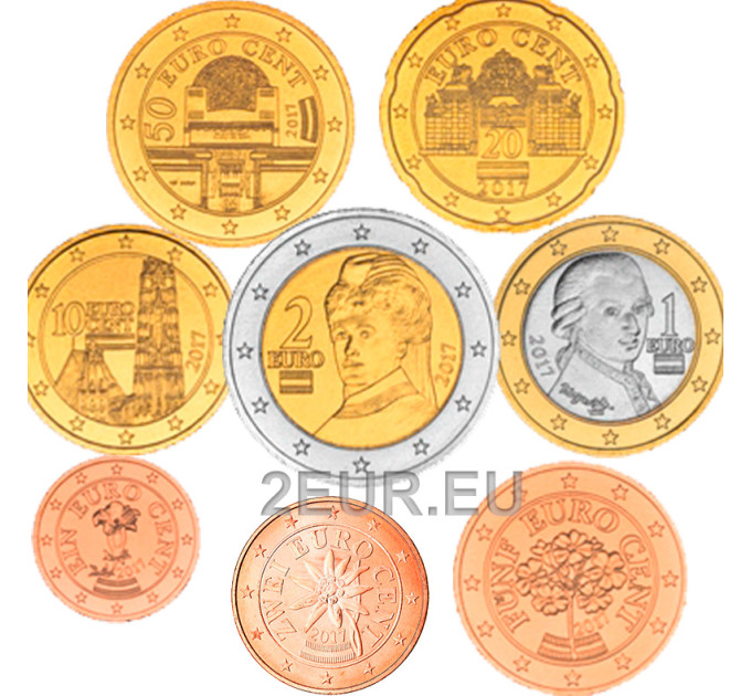 Austria UNC 2017 - Cartera Euro por 9.50 € ✅