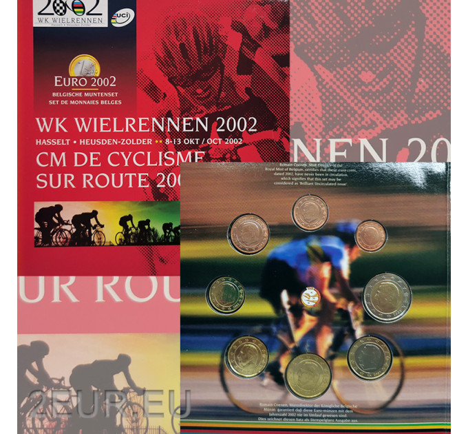 Belgium conjunto de euros BU 2002 - Copa del Mundo de ciclismo en Bélgica por 19.00 € ✅