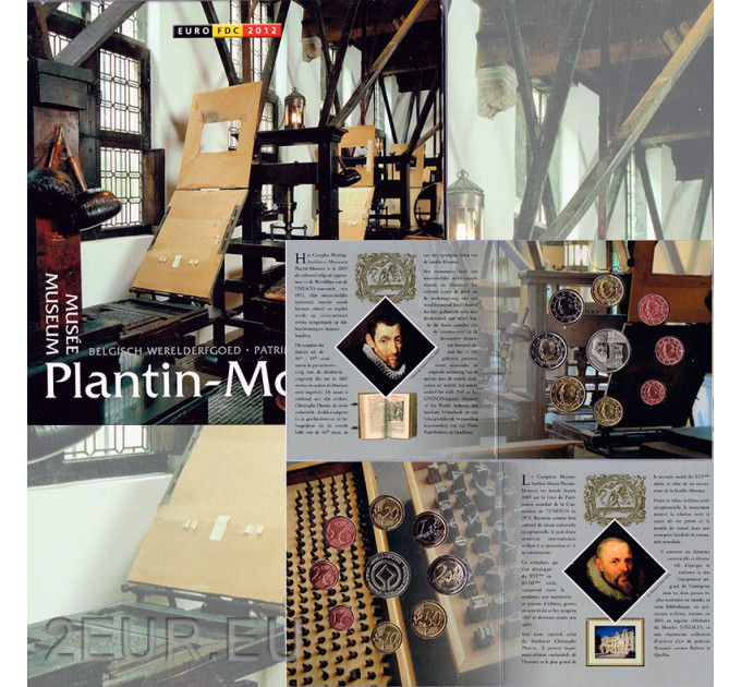 Belgium conjunto de euros BU 2012 - Plantin-Moretusmuseum Amberes por 30.00 € ✅