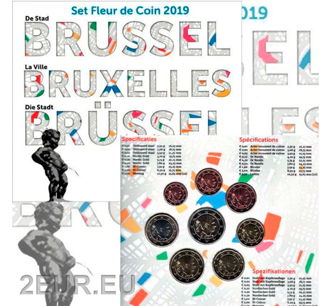 Belgium euro set BU 2019 - Brussels for 29.00 € ✅