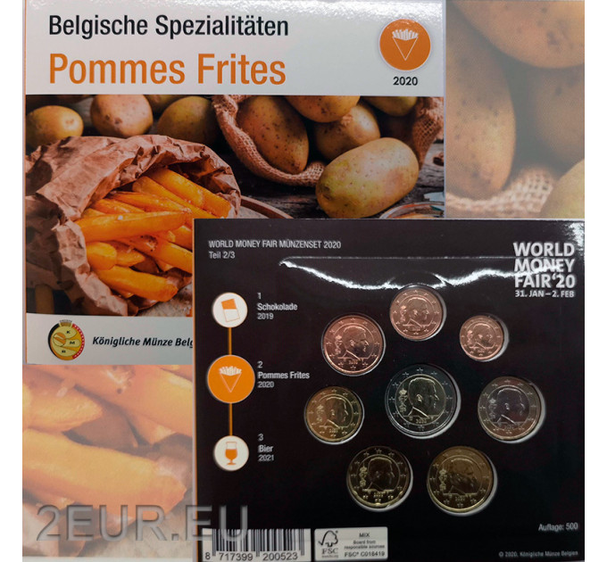 Belgium conjunto de euros BU 2020 - Pommes Frites por 160.00 € ✅