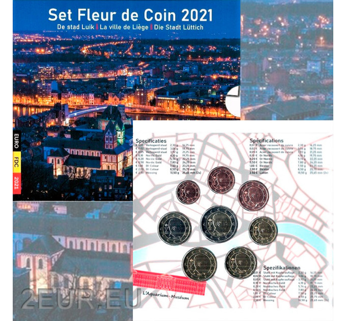 Belgium euro set BU 2021 - Liège for 31.00 € ✅
