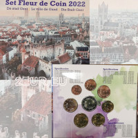 Belgium conjunto de euros BU 2022 - La ciudad de Gante