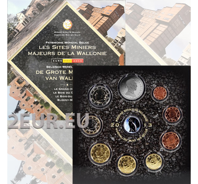 Belgium conjunto de euros BU 2013 - Minas de carbón de Valonia por 60.00 € ✅