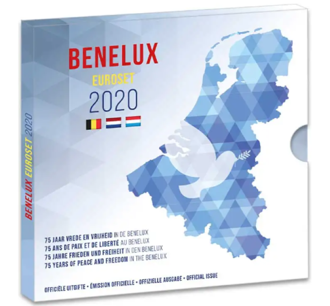 BENELUX conjunto de euros BU 2020 - 75 años de paz y libertad en el Benelux por 65.00 € ✅