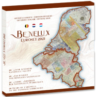 BENELUX conjunto de euros BU 2021 - 20 años desde la abolición de la moneda nacional en el Benelux