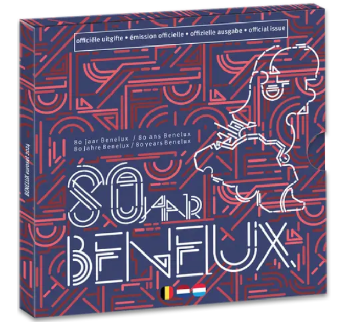 BENELUX conjunto de euros BU 2024 - 80 ANIVERSARIO DEL CONVENIO ADUANERO DEL BENELUX por 63.00 € ✅