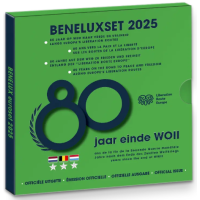 BENELUX conjunto de euros BU 2025 - 80 años en el camino hacia la paz y la libertad en el camino hacia la liberación de Europa