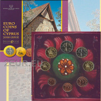 Chiprec onjunto de euros BU 2018 - Monumentos religiosos de Chipre