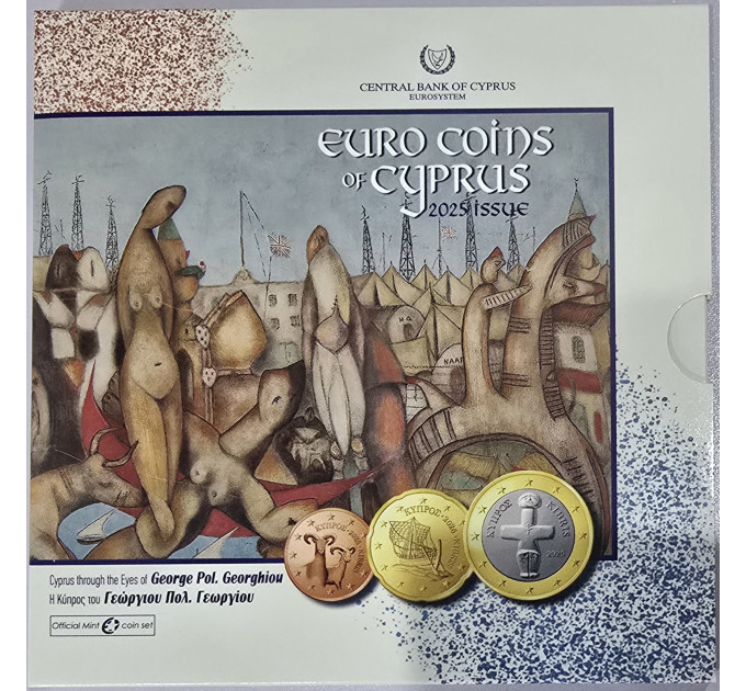 Cyprus euro set BU 2025 - Cyprus through the eyes of George Pol. for 34.00 € ✅