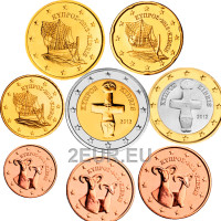 Chipre conjunto de euros UNC 2012
