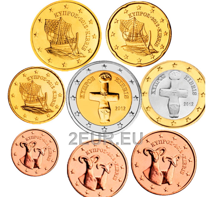 Cyprus euro set UNC 2012 for 11.50 € ✅