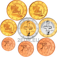 Chipre conjunto de euros UNC 2014