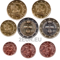 Chipre conjunto de euros UNC 2018