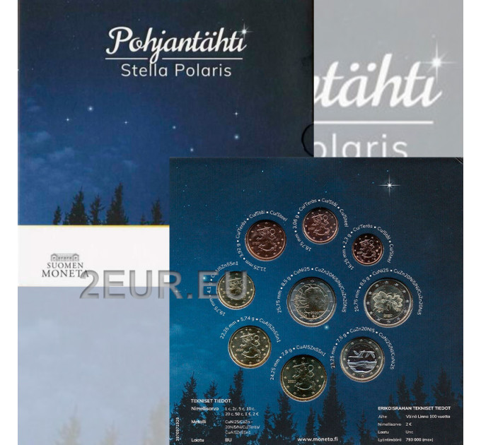 Finlandia conjunto de euros BU 2020 - Estrella del Norte por 65.00 € ✅