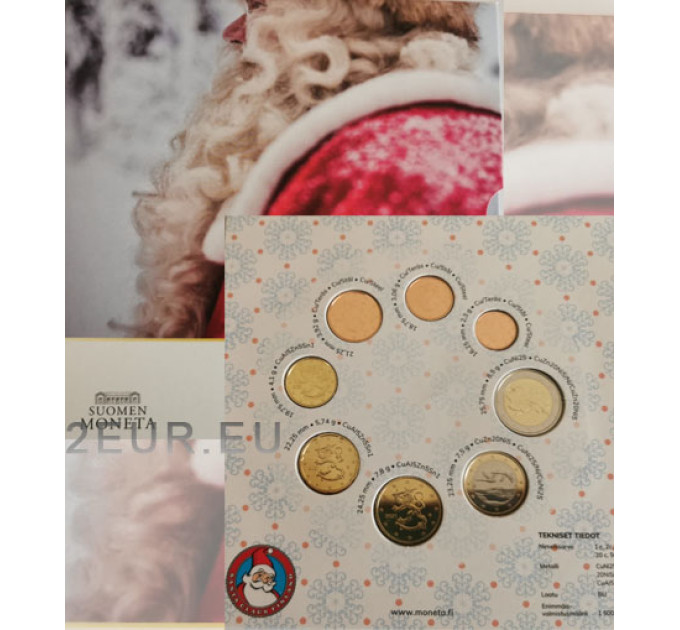 Finlandia conjunto de euros BU 2021 - Feliz Navidad desde el país de Papá Noel! por 35.90 € ✅
