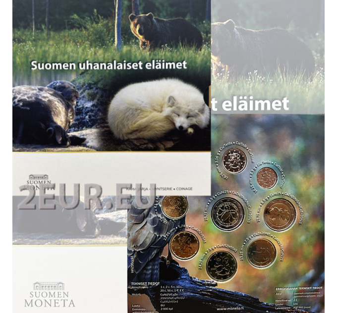 Finlandia conjunto de euros BU 2023 - Animales en peligro por 44.00 € ✅