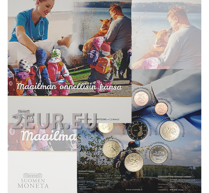Finlandia conjunto de euros BU 2023 - La nación más feliz del mundo por 44.00 € ✅