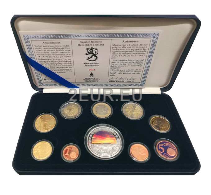 Finlandia Juego de monedas de euro PROOF 2008 por 135.00 € ✅