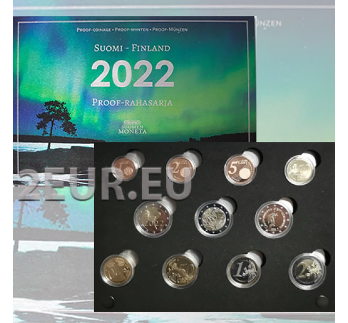 Finland PROOF Euro coin set 2022 for 100.00 € ✅