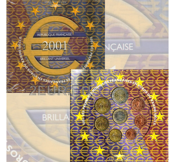 France BU set 2001 - Euro coin set for 40.00 € ✅