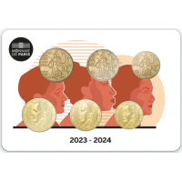 Francia BU set 2024 - juego de monedas de euro - NUEVOS LADOS NACIONALES