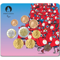 France BU set 2024 - Euro coin set  - Paralympic Mascot