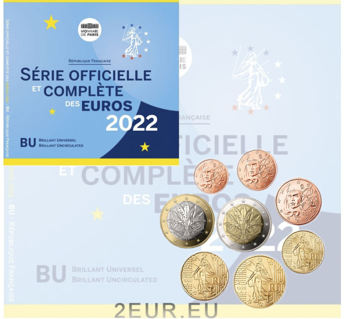 France BU set 2022 - Euro coin set for 39.00 € ✅