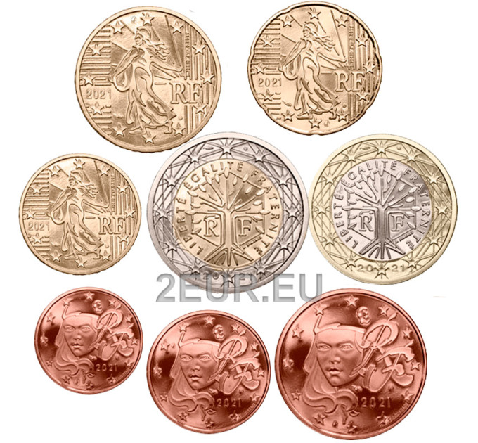 France UNC set 2021 - Euro coin set for 12.00 € ✅