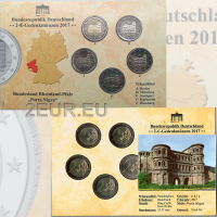 Alemania 2 Juego de monedas de euro BU 2017 - Renania-Palatinado - ADFGJ