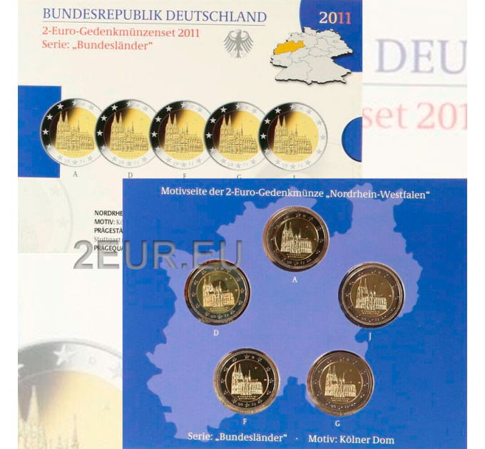 Alemania 2 euro proof 2011 - Norte de Rhine-Westphalia por 35.00 € ✅