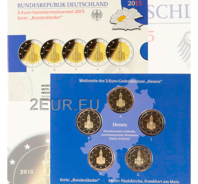Alemania 2 euro proof 2015 - Iglesia de San Pablo de Frankfurt por 35.00 € ✅