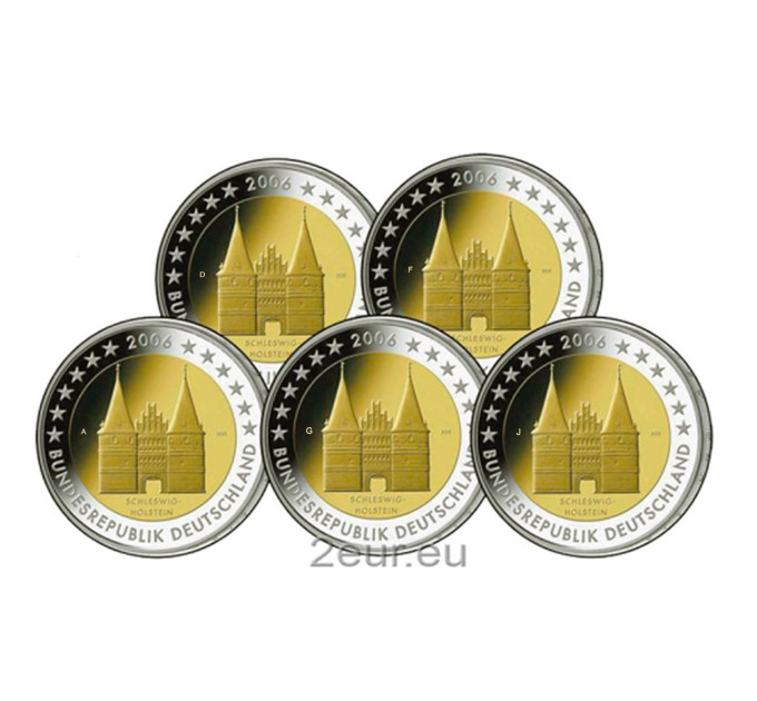 Germany 2 euro UNC 2006 - Schleswig-Holstein - ADFGJ for 50.00 € ✅
