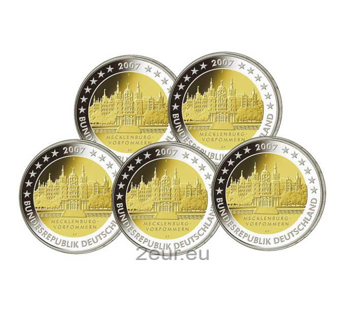 Germany 2 euro UNC 2007 - Schwerin Castle - ADFGJ for 39.00 € ✅