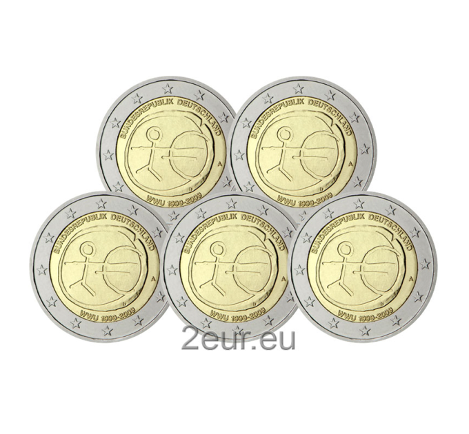 Alemania 2 euros UNC 2009 - 10 años euros - ADFGJ por 38.00 € ✅