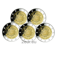Alemania 2 euros UNC 2012 - 10 años de euros en efectivo - ADFGJ