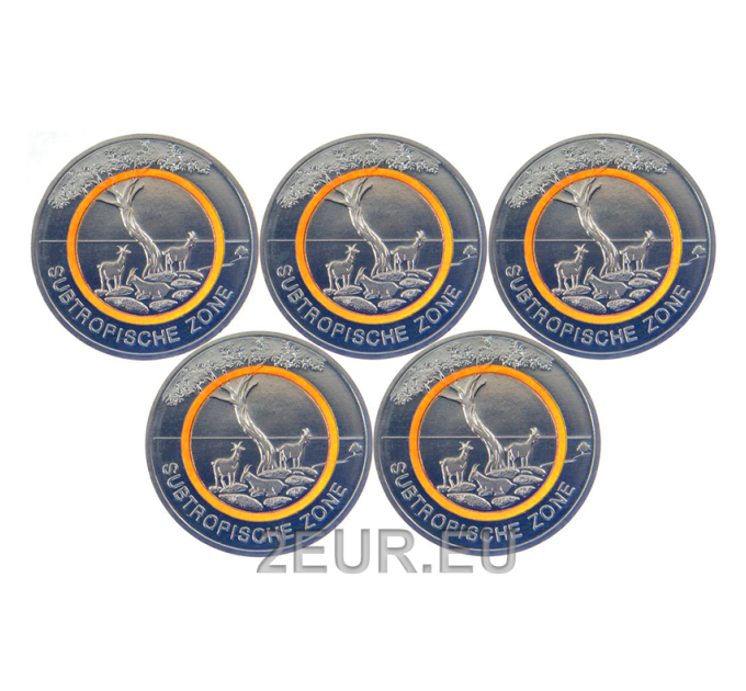 Alemania 5 euros UNC 2018 - Zona Subtropical por 49.00 € ✅