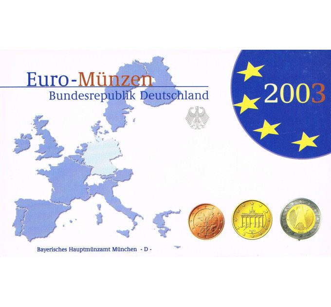 GERMANY SET PROOF 2003 - D for 17.00 € ✅