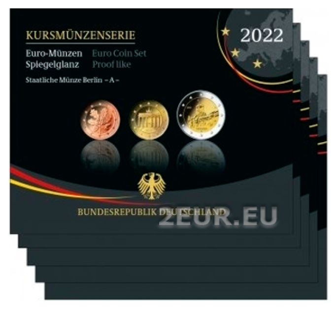 GERMANY SET PROOF 2022 - ADFGJ for 144.90 € ✅