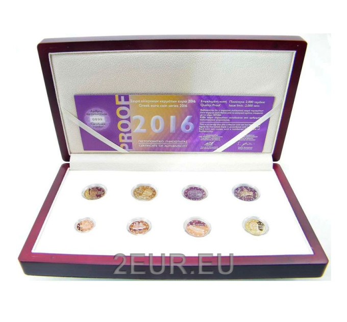 Greece 2016 - Euro set proof for 150.00 € ✅