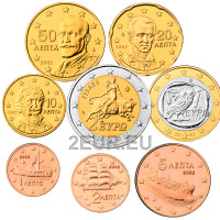 Grecia conjunto de euros UNC 2002