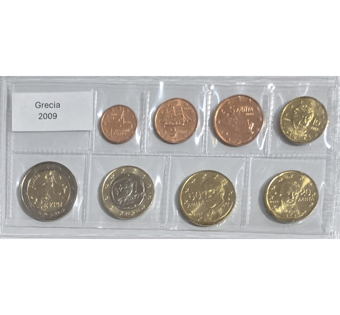 Grecia conjunto de euros UNC 2009 por 12.00 € ✅