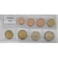 Grecia conjunto de euros UNC 2007 por 13.00 € ✅